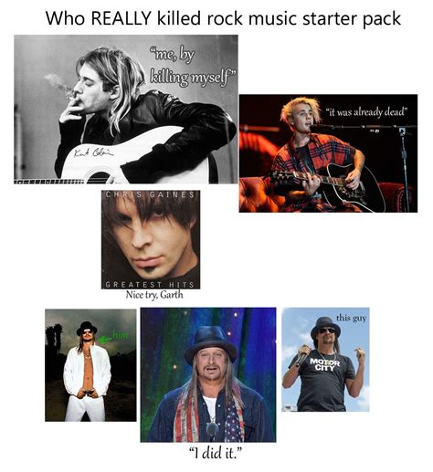 Who Really Killed Rock Music Starter Pack Rstarterpacks Starter