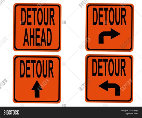 Detour Signs Image And Photo Free Trial Bigstock