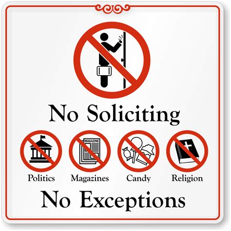 No Soliciting Door Signs No Soliciting Signs For Door