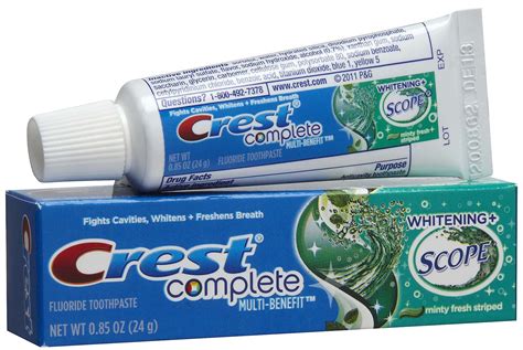 Crest Plus Scope Toothpaste Minty Fresh 085 Oz Tagsaleco