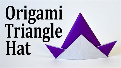 Origami Triangle Hat Tutorial Traditional Youtube