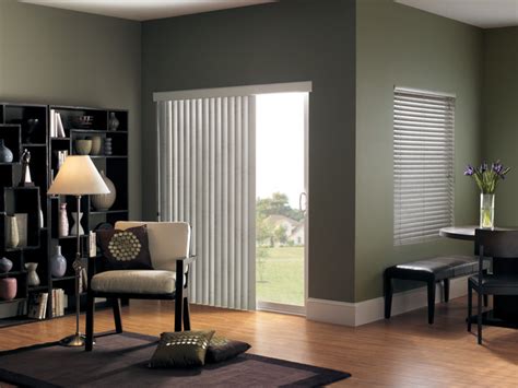 Vertical blinds provide an expanded view when opened and provide maximum coverage when closed. Vertical Blinds For Sliding Glass Doors - Modern - Living ...