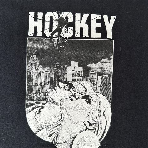 Black And White Fucking Awesomefahockey Tee Great Depop