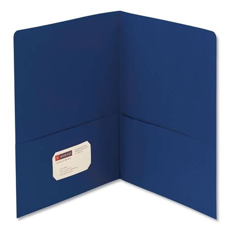 Two Pocket Folder Textured Paper 100 Sheet Capacity 11 X 85 Dark
