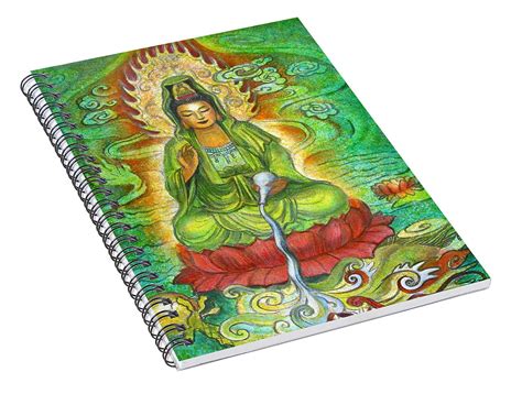 Water Dragon Kuan Yin Spiral Notebook For Sale By Sue Halstenberg