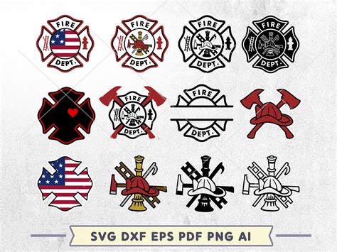 Cool Firefighter Maltese Cross With Axes