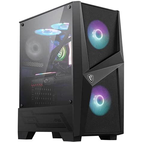 Msi Mag Forge 100r Tempered Glass Mid Tower Gaming Pc Case Mag Forge