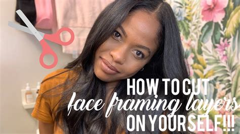 How To Cut Face Framing Layers On Yourself Youtube