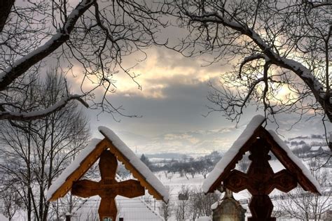 Peisaje De Iarna Din Maramures Romania Winter Outdoor