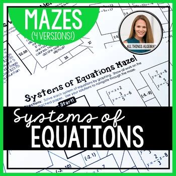 Gina wilson all things algebra 2016. Systems of Equations Mazes by All Things Algebra | TpT
