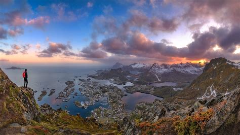 Midnight Sun in Solvaer photo & image | landscape, mountains, nature ...