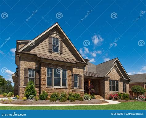 Model Luxury Home Exterior Front View Clouds Royalty Free Stock Photo