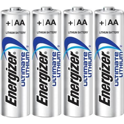 4 Batterie Pile Stilo Aa Litio Lithium Energizer Ultimate 11x Scade