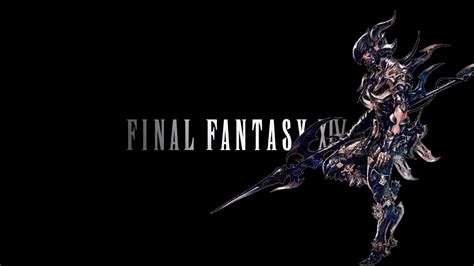 Final Fantasy Xiv Warrior With Weapon On Side With Black