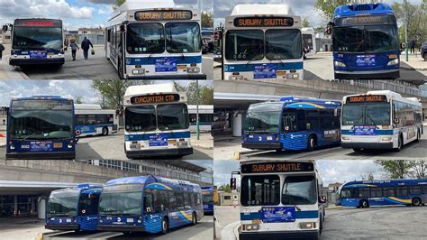 Mta Subway A Train Shuttle Bus Action Howard Beach Jfk Airport Youtube