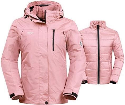 wantdo women s waterproof 3 in 1 skiing jacket clout designer plus size
