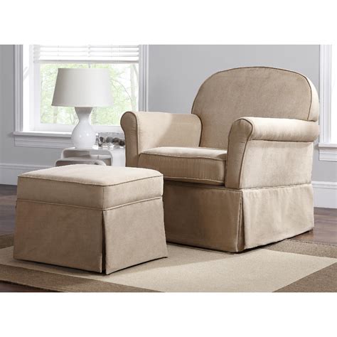 Knowing swivel glider chair are great for getting comfort. Dorel Beige Microfiber Swivel Glider Chair with Ottoman