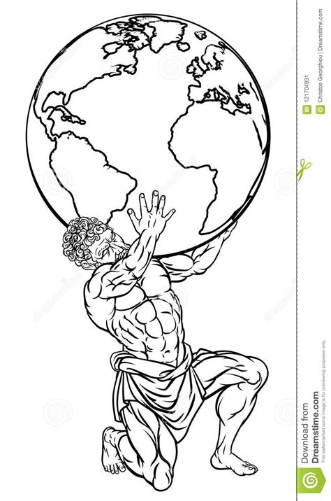 Atlas Mythology Illustration Stock Vector Illustration Of Hercules
