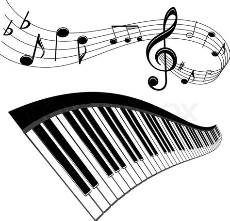 Piano And Notes With Music Elements For Musical Design