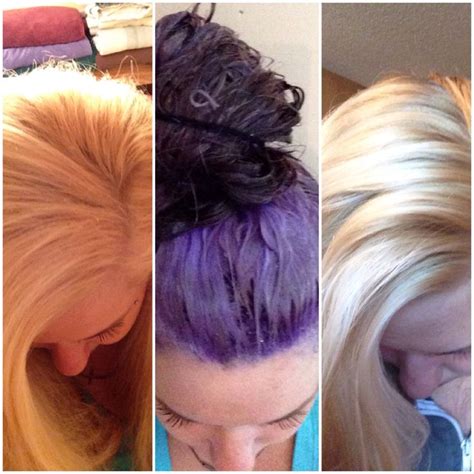 Another reason why your blonde hair turns brassy is that your toner wears off. The power of purple toner/purple toning shampoo. I ...
