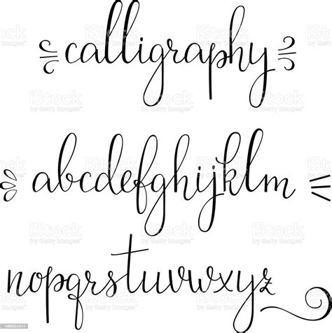 Calligraphy Cursive Font Stock Illustration Download Image Now Istock