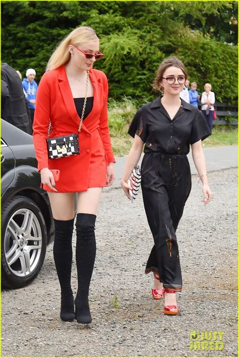Rose leslie and kit harington had the most beautiful wedding on june 23, 2018. Sophie Turner & Maisie Williams Arrive for Their 'Game of Thrones' Co-Stars' Wedding!: Photo ...
