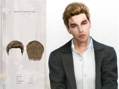 The Sims Resource Wings Er0313 Slicked Back Hairstyle