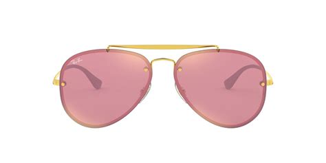 Ray Ban Rb3584n Blaze Aviator Sunglasses In Goldpink Pink Save 52
