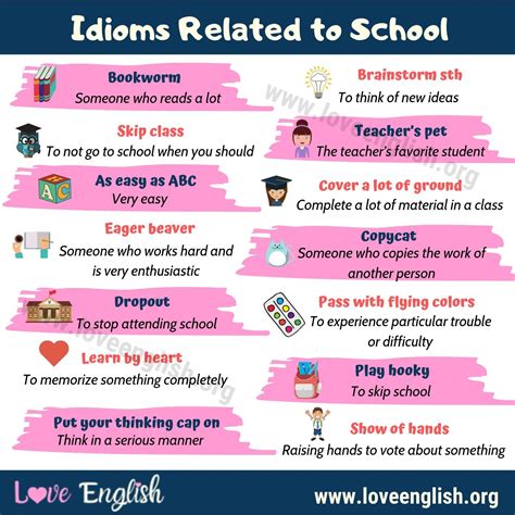 School Idioms 15 Popular School Idioms In English Love English