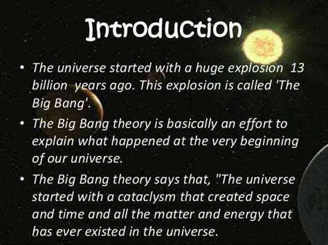 History Of The Universe The Big Bang Theory And Age Of