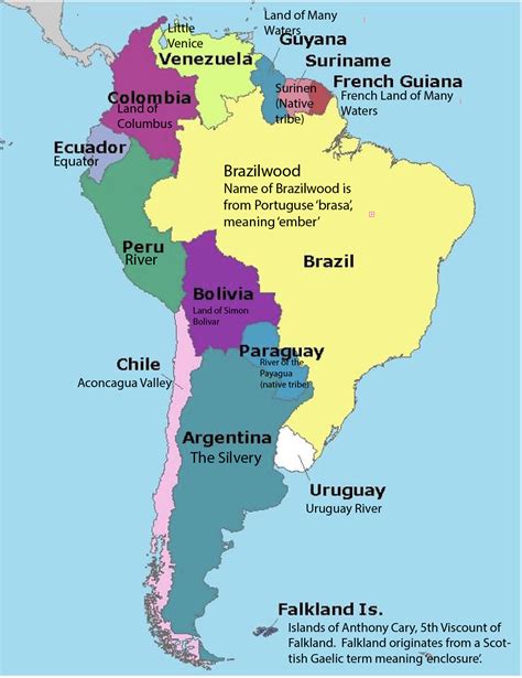 South America Map Countries Only Wayne Baisey