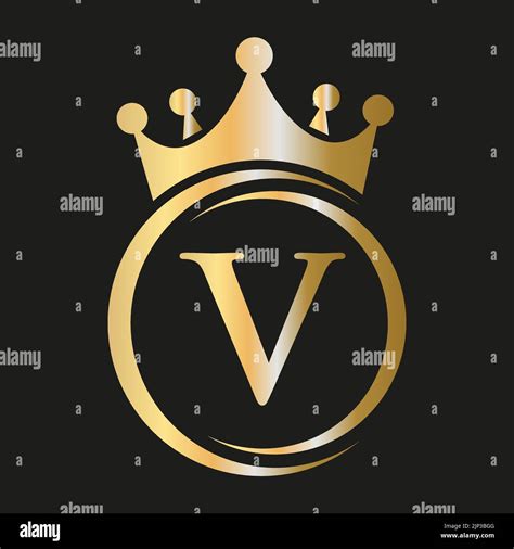 Letter V Crown Logo Royal Crown Logo For Spa Yoga Beauty Fashion