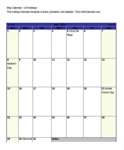 8 Blank Printable Calendar Templates Free And Premium Templates