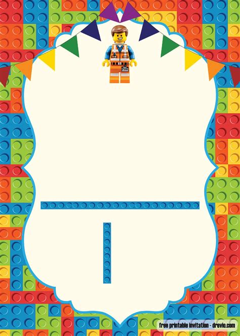 Lego Birthday Invitation Template