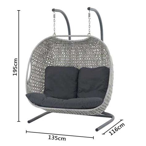 Bramblecrest Monterey Double Hanging Cocoon Hanging Chair For Sale