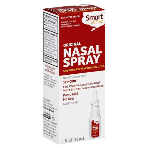 Smart Sense Nasal Spray No Drip Pump 12 Hour 1 Oz