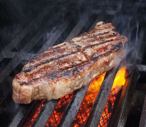 Hd Wallpaper Grilled Beef On Top Of Black Steel Charcoal Grill Steak