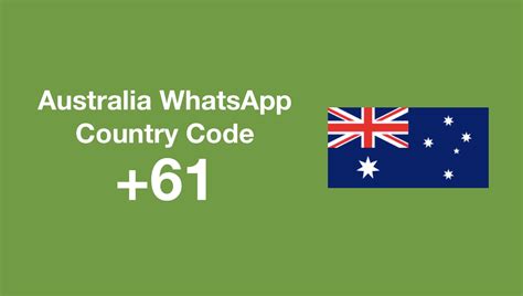 Australia Country Code 61 Whatsapp Link