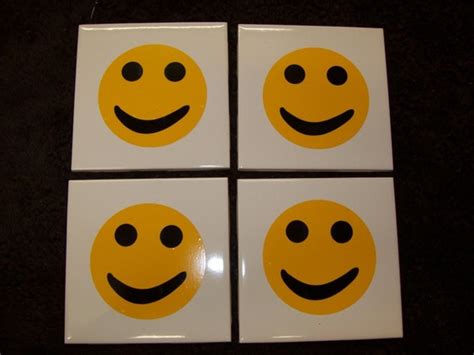 Free Shipping Smiley Face 4 X 4 Coasters By Cornholebagsnmore