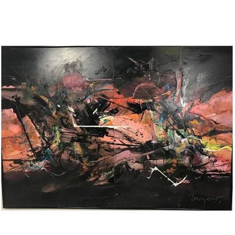 Large Abstract Oil Painting By Sergio Moyano At 1stdibs