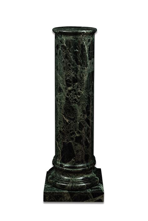 Coppia Di Colonne Reggi Busto In Marmo Verde Xx Secolo Wannenes Art