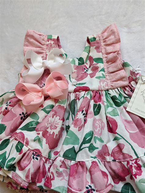 Baby Girl 0 3 Months Floral Dress And Bloomer Set Spring Baby Dress