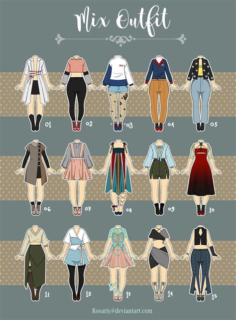 Open 315 Casual Outfit Adopts 11 By Rosariy Roupas De Personagens