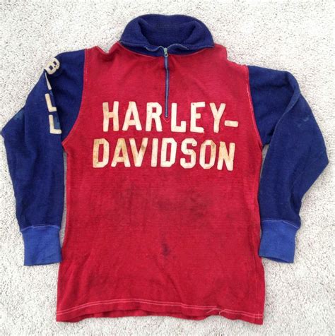 The harley tees are made from 100% cotton and nicely worn in for that true and authentic vintage look and feel. Vintage Engineer Boots: 1930'S HARLEY-DAVIDSON RACING SWEATER