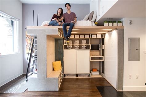 Small Loft Designed As A Multifunctional And Modern Space