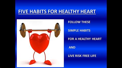 Five Habits For A Healthy Heart Youtube