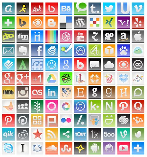 110 Free Social Media Icons For 2014 Vector Pngs Designbolts