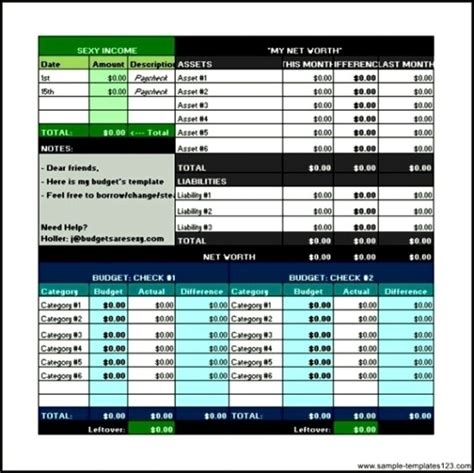 Financial Excel Budget Template Free Download Sample