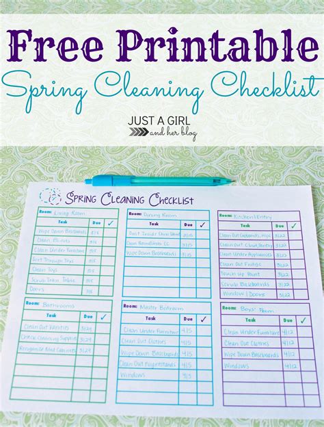 Spring Cleaning Checklist - Free Printable - Mom 4 Real
