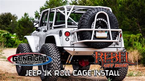 genright off road 2 door full roll cage kit install youtube
